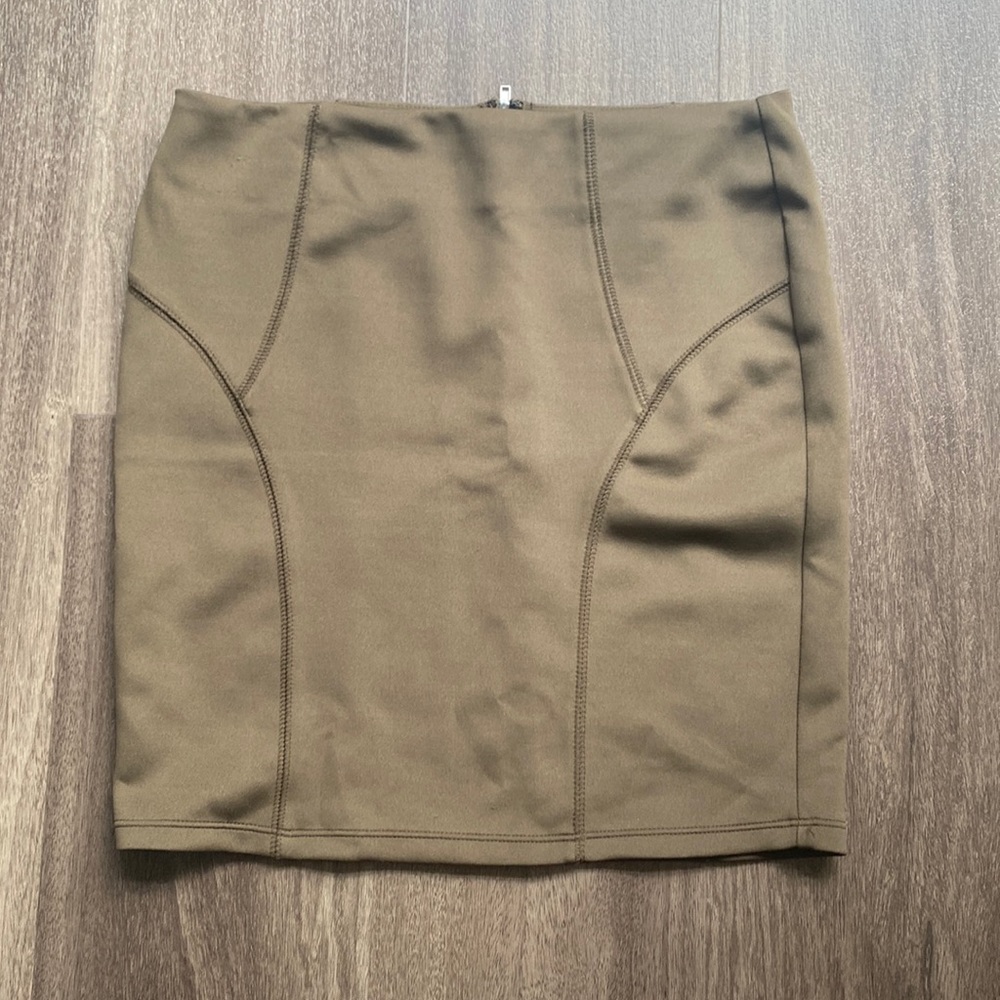 Olive green skirt